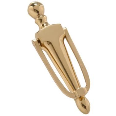 Imagem de The Hillman Group 852394 Aldrava de porta de 16 cm - Latão sólido - Acabamento em latão brilhante 1 pacote