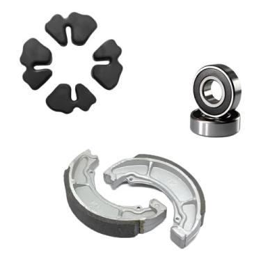 Imagem de Kit Lona Patim Freio + Rolamento/Bucha Coroa Titan Fan 150