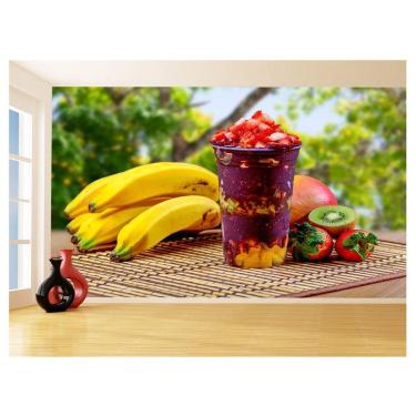 Imagem de Papel De Parede 3D Alimentos Açai No Copo Frutas 3,5M Al448