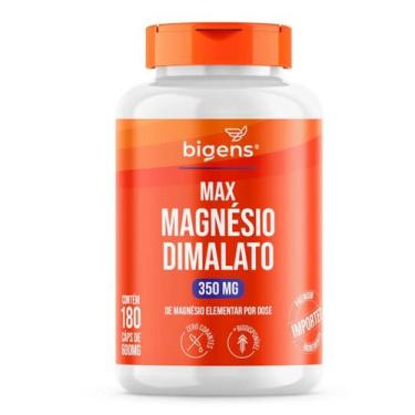 Imagem de Max Magnésio Dimalato 350mg Bigens 180 Capsulas, Sem Sabor