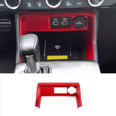 Imagem de KELEIMAI Acessórios de carro adequados para Honda Civic 11ª geração 2022 2023 2024 2025 console central painel de acendedor de cigarros acabamento interno (isqueiro vermelho) 1 peça ABS