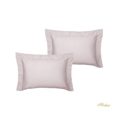 Imagem de Kit Fronha Satinee 300 Fios Algodão - Kacyumara, 50x70cm, Rose Parisi