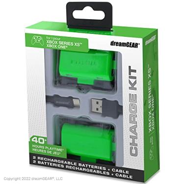 Imagem de dreamGEAR Charge Kit: Chargers for Xbox Series X Controller: Includes Two 1100mAh Rechargeable Batteries for Series X, 10ft Cable, 40 Hours of Play/Xbox One, USB Type-C