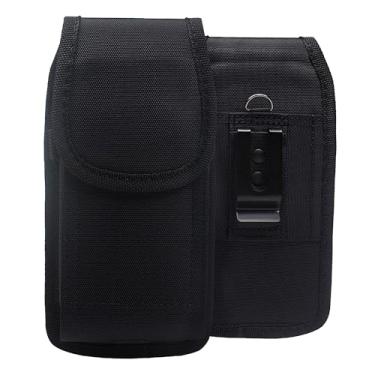 Imagem de Wireless PROTECH Bolsa de nylon resistente XL Premuim com clipe de cinto de metal e coldre magnético ajustável compatível com Apple, Samsung, Kyocera, Motorola, Sony e Google Phones, preto