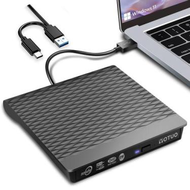 Imagem de Unidade de DVD externa YOTUO USB 3.0 Tipo C para Windows/Mac