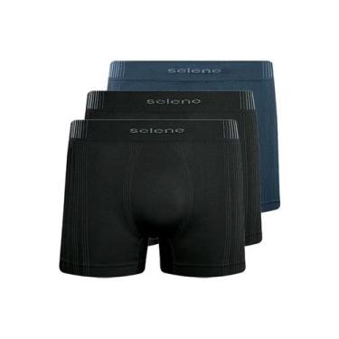 Imagem de Kit com 3 Cuecas Boxer Selene 11070-002//440 Colorido, Cinza, G