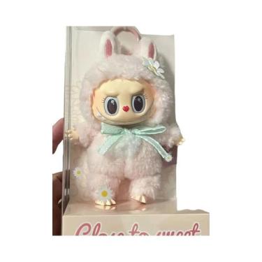 Imagem de Boneca De Vinil Anjo Rosa Figura Kawaii Labubu Mokoko Merlion Marie Ga
