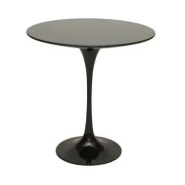Imagem de Mesa Lateral Tulipa Saarinen Redonda 51 Cm Laqueada Cor Preto