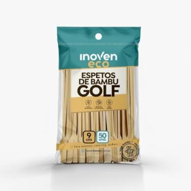 Imagem de Espetos de Bambu Golf, 9 cm, 1000 Unidades, Descartáveis para Petiscos e Finger Foods, Canapés, Festa, Buffet, Churrasco, Sustentável e Prático