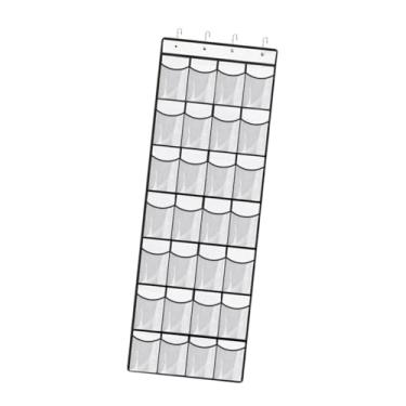 Imagem de Fenteer Sobre a porta Organizador de sapatos pendurados com ganchos de metal versátil salvamento de espaço reutilizável titular de sapatos para brinquedos de, Branco