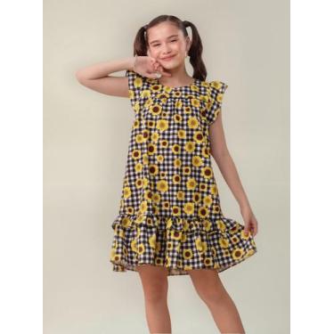 Imagem de Vestido Xadrez Infantil Festa Junina Luxo Quadrilha Moda - Se tu Bençã