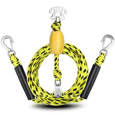 Imagem de OVOVFANY Arnês Para Reboque De Barco Com Boia, Corda Autocentrante 13 Pés Serviço Pesado, Até 4 Pessoas, Boia Flutuante, Ganchos E Polia Aço Inoxidável, Esportes Aquáticos, Esqui Aquático, Wakeboard