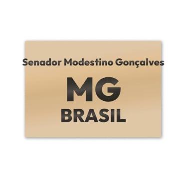 Imagem de Imã de Geladeira Senador Modestino Gonçalves MG MDF 8x5
