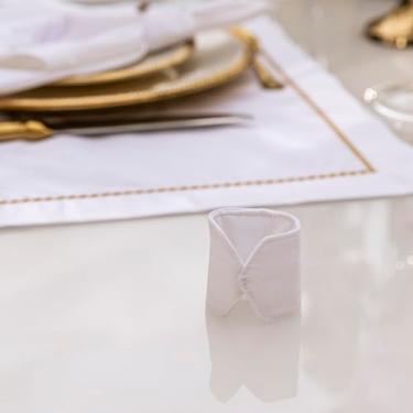 Imagem de Plumasul Porta Guardanapo Bella Mesa 100% Algodão Cetim 300 fios - Cor Branco