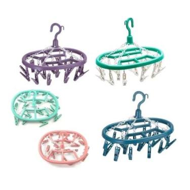 Imagem de Varal De Calcinhas Cuecas Com 18 Prendedores Roupas Íntimas Cores Sortidas