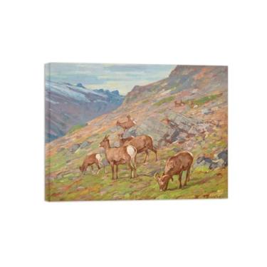 Imagem de Animais Pinturas Famosas Arte Parede-Fotos Lona para Sala de Estar-Ovelha-Pôster e Imprimir Decoração 20x25cm8x10in Tela Embrulhada