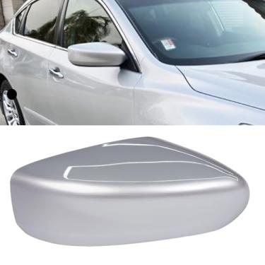 Imagem de Moonlinks Compatível com Nissan Altima capa de espelho de substituição 2013 2014 2015 2016 2017 2018, acabamento de tampa espelhada prata sem luz de seta para o lado direito do passageiro