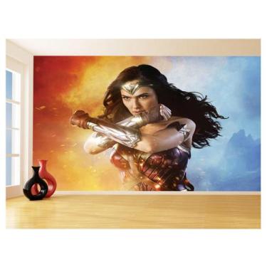 Imagem de Papel De Parede 3D Heroina Mulher Maravilha 3,5M Nhma307 - Você Decora