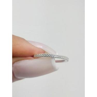 Imagem de Anel solitário cravejado - Malli alianças e joias 