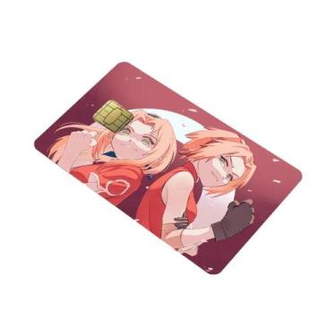 Imagem de Haruno Sakura 4pcs Adesivos De Pele De Cartão De PVC Para Banco Ônibus
