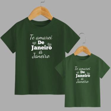Imagem de Camiseta Te Amarei de Janeiro a Janeiro 100% Algodão Adulto Ou Infanti