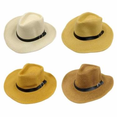 Imagem de Chapéu Panamá Palha Verão Feminino Masculino Moda Praia  - Kingleen, B