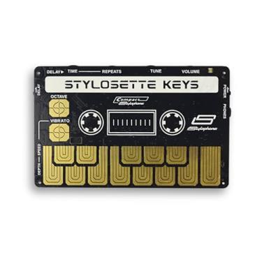 Imagem de Stylophone Stylosette – Mini sintetizador estilo cassete com teclado sensível ao toque, FX, alto-falante e porta de expansão – portátil, máquina de som analógico alimentada por bateria com mais