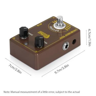 Imagem de Dolamo Reverb Guitar Efeitos Pedal Horno/Mix DC 9V 6,35 mm Interface/saída Interface Analógica Onei reverb Reverb Reverb Electric Guitar Effector With True Bypass Alumínio