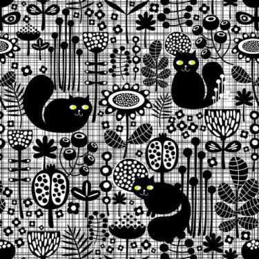 Imagem de Papel de Parede Adesivo Gato Tumblr 137223413 0,58x3,00M - Adesivo BR