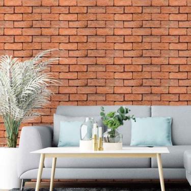 Imagem de Papel de Parede Adesivo Tijolo Rústico N02037 Rolo 0,58x2,5M - Adesivo