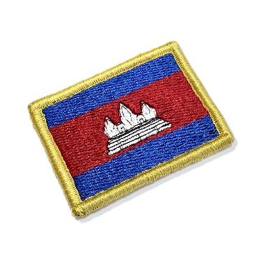 Imagem de BP0205-011 Bandeira Camboja Patch Bordado 5,7x3,8cm - BR44