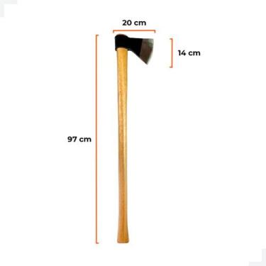 Imagem de Machado para corte de madeira Wenzel 334 n 3,5 com cabo de 970 mm - PL