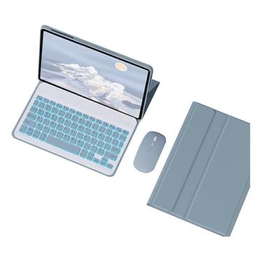 Imagem de Capa Para Samsung Tab S8 Ultra 14.6 Polegadas Com Teclado Removível+Mouse (Azul, teclado retroiluminado)