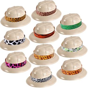 Imagem de Fantasia Safari Hat Haysandy Jungle Explorer Kids com adesivos