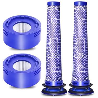 Imagem de Kit de substituição de filtro de vácuo para aspirador sem fio V7, V8 Animal e V8 Absolute, 2 pré-filtros, 2 filtros de pinos, substitui as peças # 965661-01 e 967478-01
