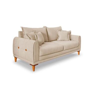Imagem de Sofá 3 Lugares Lisboa Bouclé Bege 220 cm - Modern