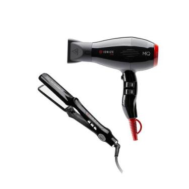 Imagem de Kit mq - secador ionize 2200w 127v + chapinha pro 480 turbo led bivolt