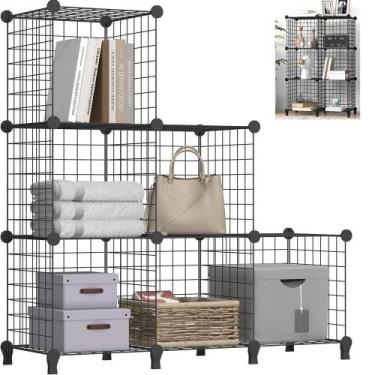 Imagem de Estante modular completa 8 prateleiras organizador brinquedos livros a