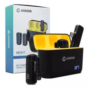 Imagem de Kit 2 Microfone Lapela Sem Fio Profissional Usb C Com Estojo - Onistek