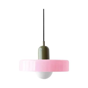 Imagem de Luminária Pendente De Vidro Nórdico Retrô E27 Led Lustre Para Sala De 