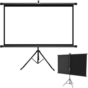 Imagem de Tela E Suporte Do Projetor Tela Do Projetor Interno E Externo De 60 Polegadas / 72 Polegadas Tela De Projeção Portátil Com Tripé Dobrável 16: 9/4: 3 Tela De Filme 4k Hd, 16:09:00, 72in