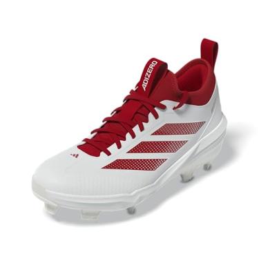 Imagem de adidas Tênis de beisebol masculino Adizero Impact 2.0 TPU, Branco/Team Power Red/Team Power Red, 39