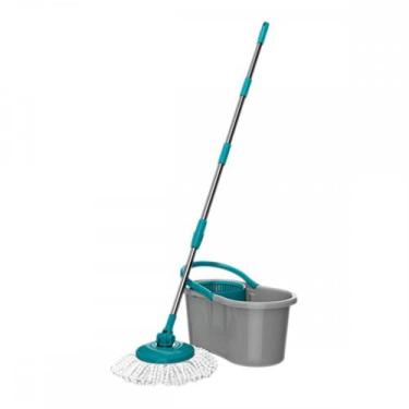 Imagem de Rodo Mop Giratorio C/Balde Fit 5010 - FLASH LIMP, Cinza e Verde