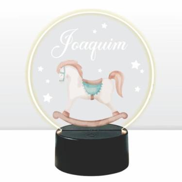 Imagem de Luminaria em acrilico de led infantil personalizada com nome tema cava