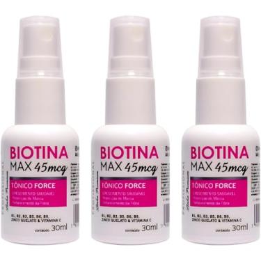 Imagem de Combo 3 Tônicos Force Biotina Max 30ml – Fortalece e Auxilia o Crescimento de Cabelos e Sobrancelhas