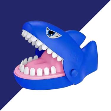 Imagem de Brinquedo Morde Dedo Baleia Infantil – Jogo Dentista Interativo Para Crianças e Família – Divertido e Seguro (Tubarão Azul)