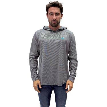 Imagem de Camiseta Oceano Manga Longa com Capuz Masculina-Masculino