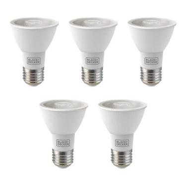 Imagem de Kit 5 black & decker lâmpada led par20 6,5w 4000k 100-240v - 001026