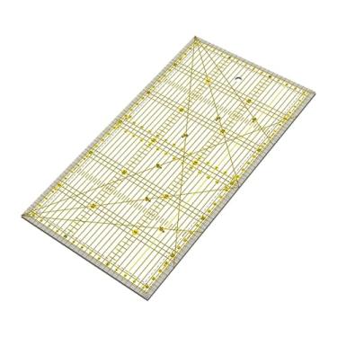 Imagem de Nishiyuenyi Régua de Corte de Acrílico para Quilting, Guia de Costura, Ferramenta de Medição de Patchwork para Entusiastas de Impressão de Tecidos