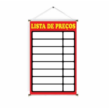 Imagem de Banner pronto Tabelas e Preços BA 436 medida 45x70 cm arte Pronta